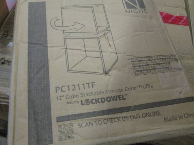 lot 257 image: Niche Cubo 13 in. x 13 in. Truffle ...