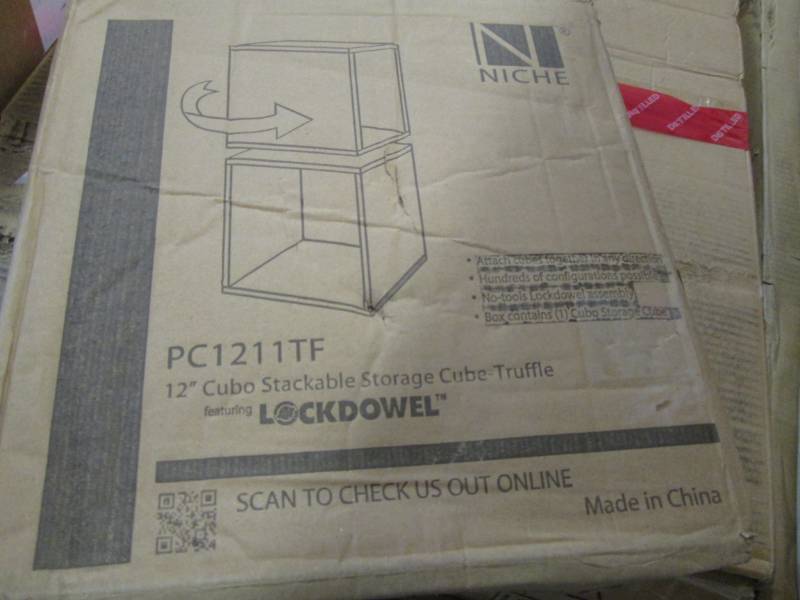 lot 258 image: Niche Cubo 13 in. x 13 in. Truffle ...