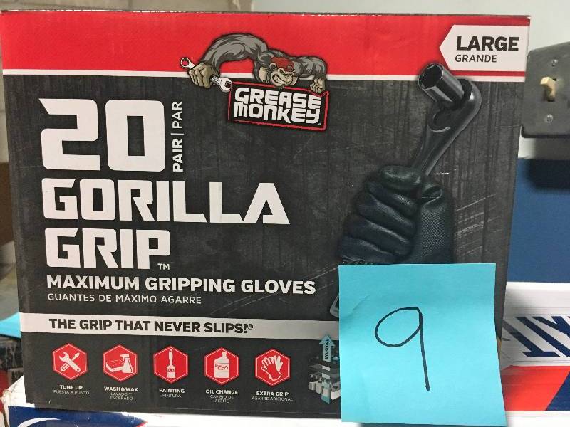 Grease Monkey Large Gorilla Grip Gloves (20-Pack), KX Real Deal Auction  Tools, Patio, and More Hastings Auction