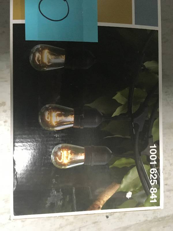 lot 10 image: Hampton Bay 12-Light 24 ft. Black Commercial String Light