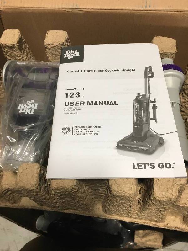 lot 22 image: Dirt Devil Pro Power XL Pet Bagless Upright Vacuum Cleaner in Working Condition