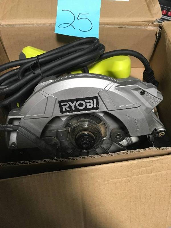 lot 25 image: Ryobi 14 Amp 7-14 in. Circular Saw with Laser in Working Conditions
