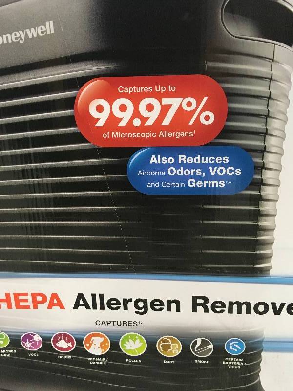 lot 37 image: Honeywell True HEPA 465 sq. ft. Air PurifierAllergen Remover in Working Condition