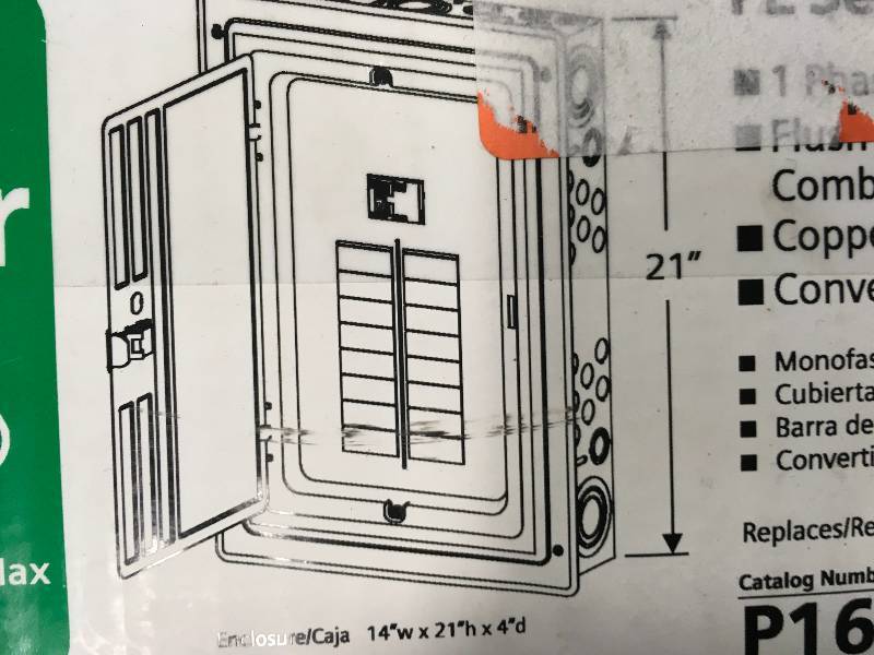 lot 55 image: Siemens  PL Series 100 Amp 16-Space 24-Circuit Main Breaker Indoor Load Center in Good Condition