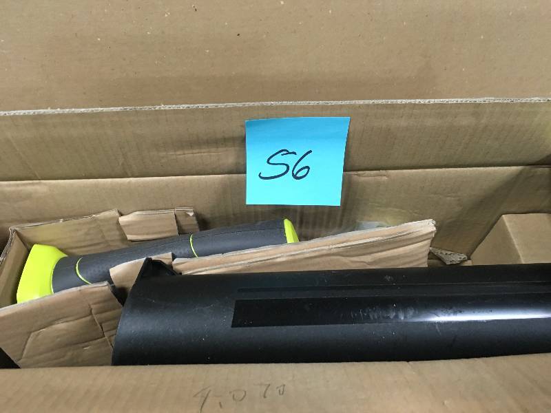 lot 56 image: Ryobi ONE 100 MPH 280 CFM Variable-Speed 18-Volt Lithium-Ion Cordless Jet Fan Leaf Blower 4Ah Battery and Charger Included in Good Condition