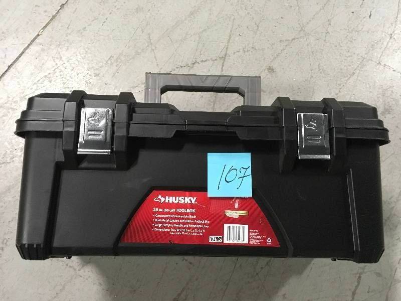 lot 107 image: Husky 26 in. 6-Drawer Tool Box, Black In Good Condition