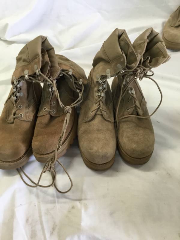 lot 28 image: 2 Pairs of Female Combat Boots size 9 - Vibram