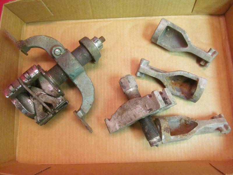 lot 55 image: vintage cylinder honer,pulley