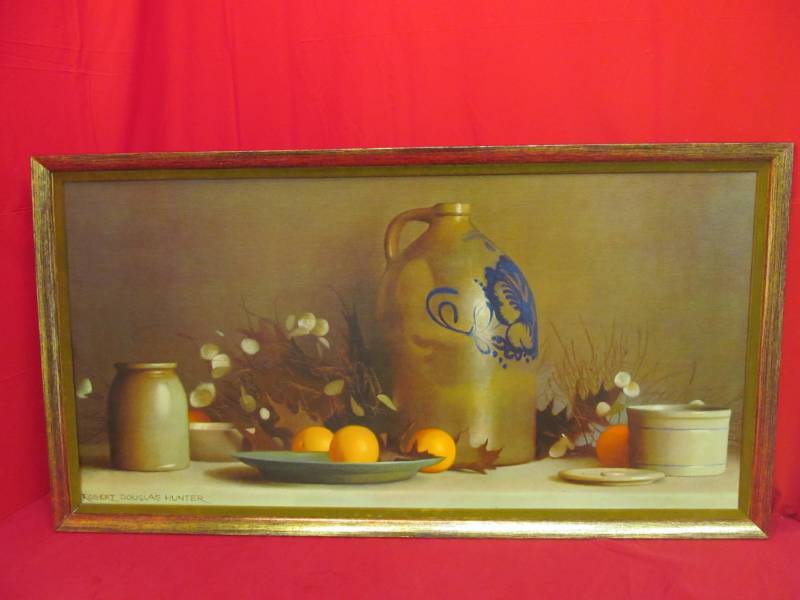 lot 71 image: still life autumn arrangement painting