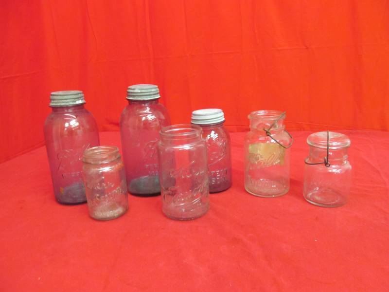lot 74 image: vintage canning jars