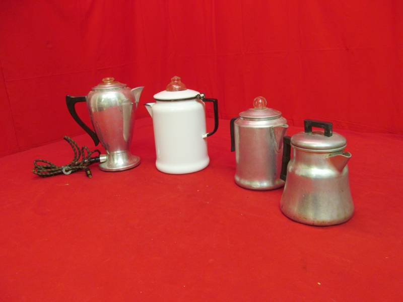 lot 119 image: vintage Percolators