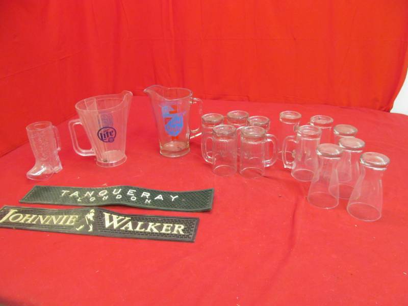 lot 139 image: Beer pitchers and glasses,mugs