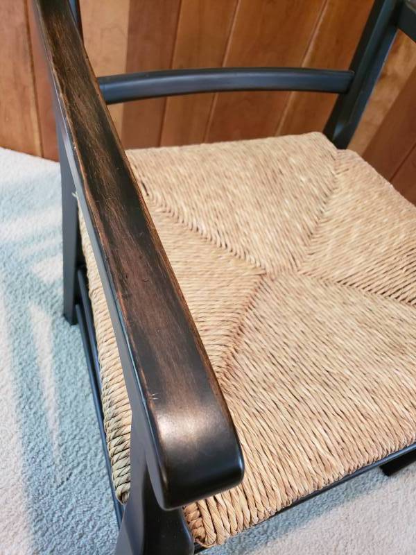 lot 2 image: High End Rush Seat Arm Chair