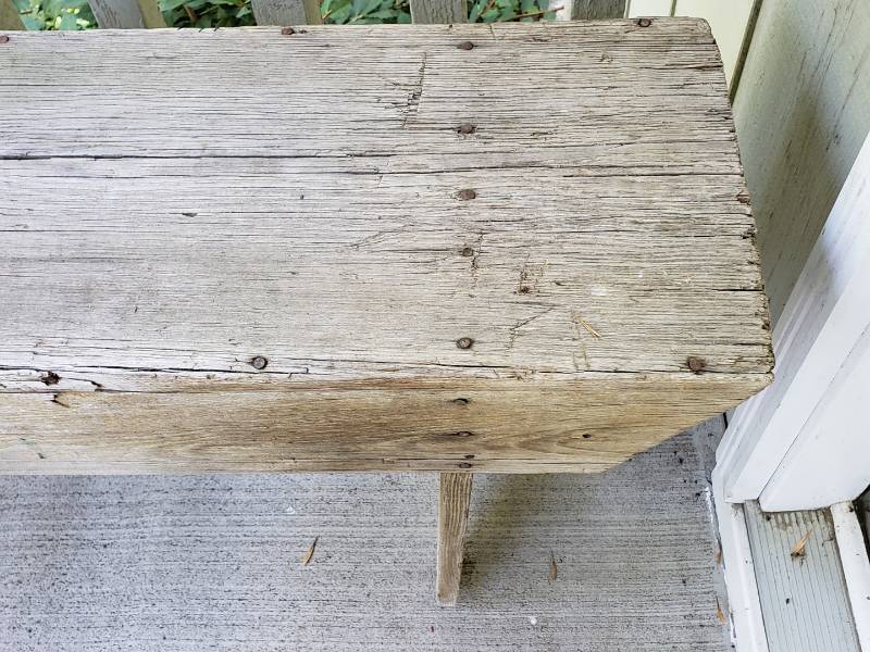 lot 33 image: Primitive Wooden Bench
