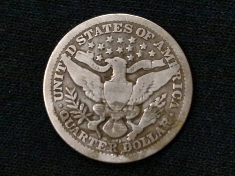 lot 35 image: 1908 O Barber Silver Quarter...