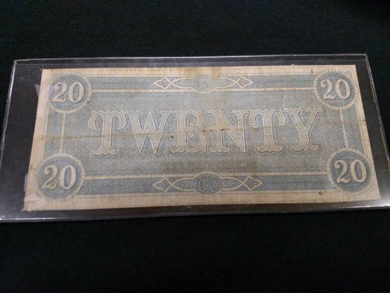 lot 43 image: 1864 Large Size Twenty Dollars Conf...