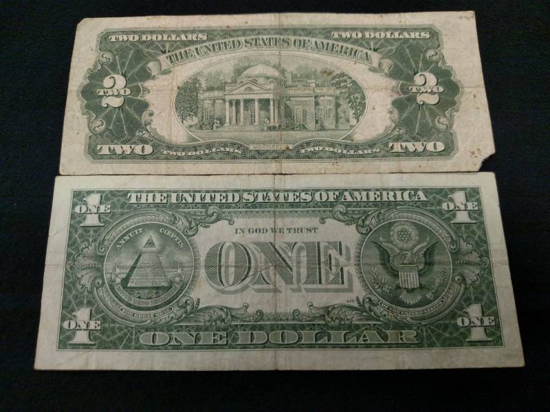lot 52 image: 1953 Two Dollars Red Seal Note & 19...
