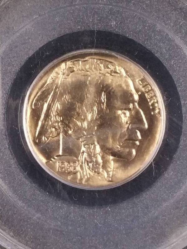 lot 9 image: 1938 D Buffalo Nickel - PCGS MS66