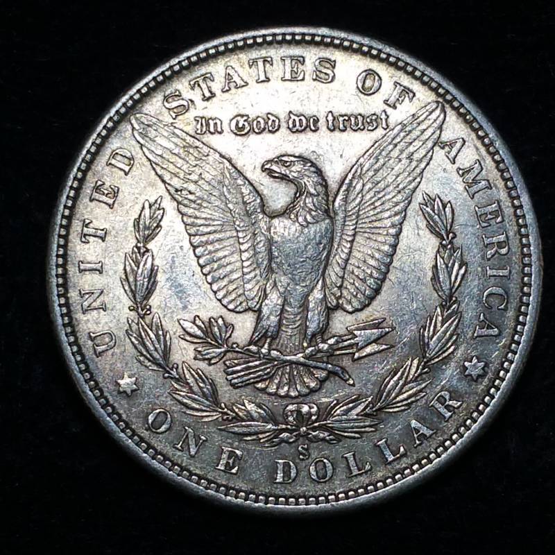 lot 21 image: 1880 S Morgan Silver Dollar