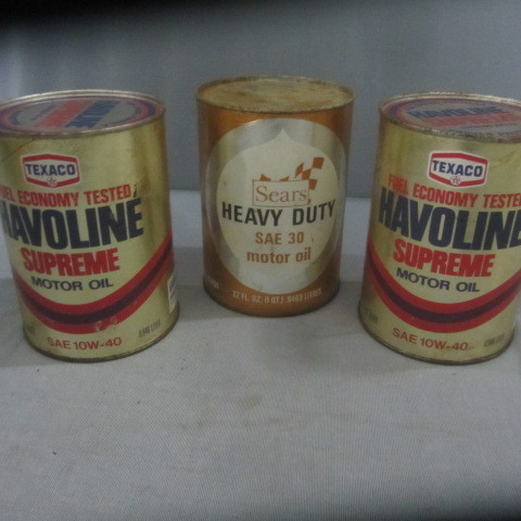 lot 191 image: Texaco, Sears Oil Cans