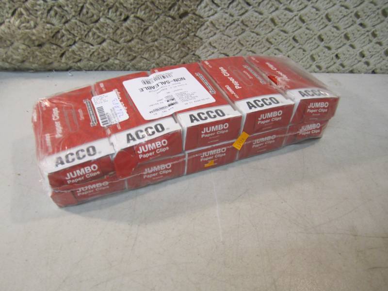 lot 25 image: Pack of 10 Boxes of Jumbo Paper Cli...