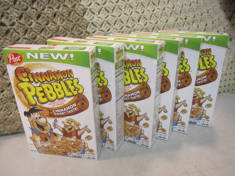 lot 43 image: 6 Boxes of Post Cinnamon Pebbles Ce...