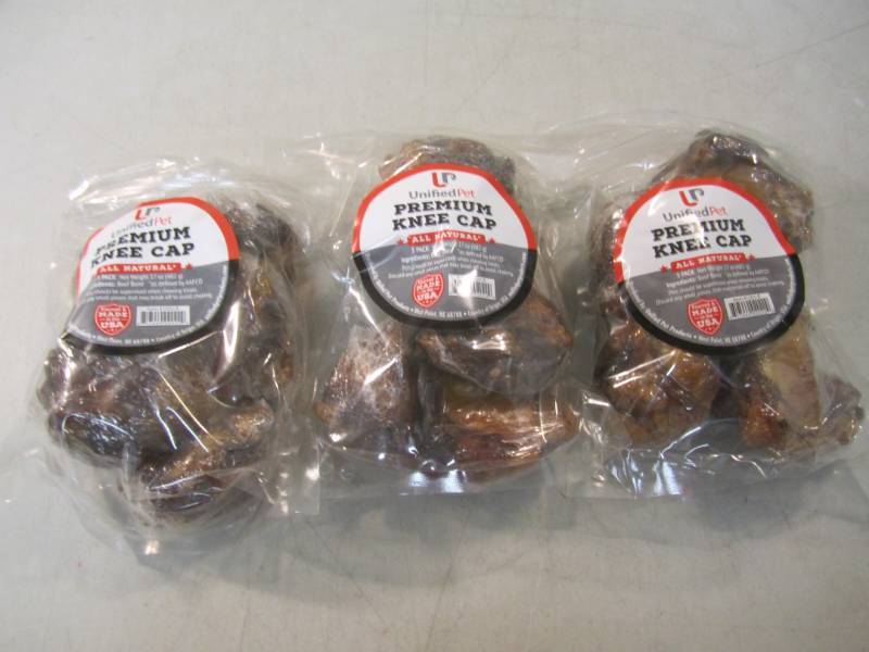 lot 84 image: 3 Bags of Premium Knee Cap Dog Chew...