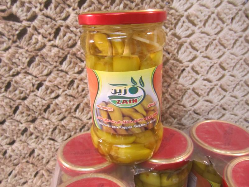 lot 191 image: Case of 6 Jars of Whole Green Peppe...