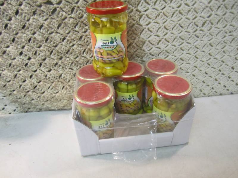 lot 192 image: Case of 6 Jars of Whole Green Peppe...