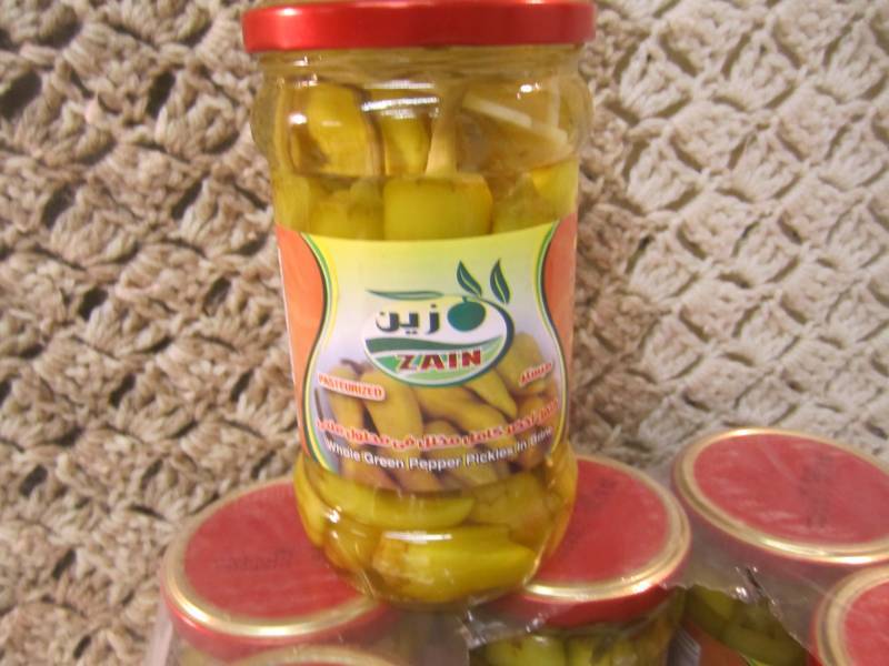 lot 193 image: Case of 6 Jars of Whole Green Peppe...