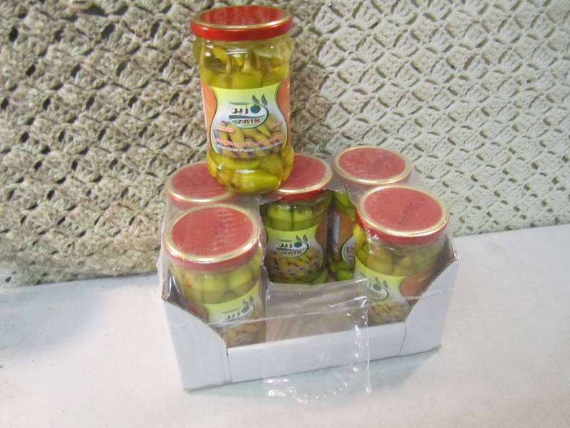 lot 194 image: Case of 6 Jars of Whole Green Peppe...