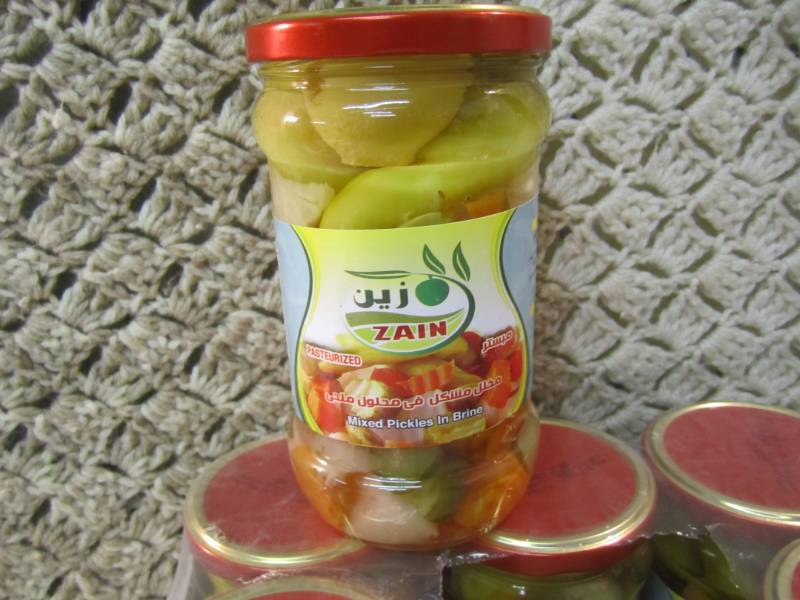 lot 196 image: Case of 6 Jars of Pickled Mixed Veg...