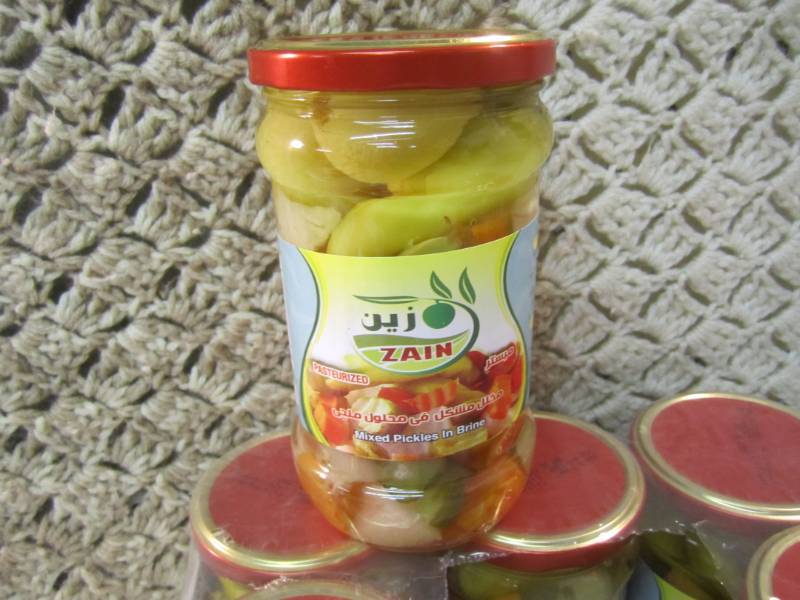 lot 198 image: Case of 6 Jars of Pickled Mixed Veg...