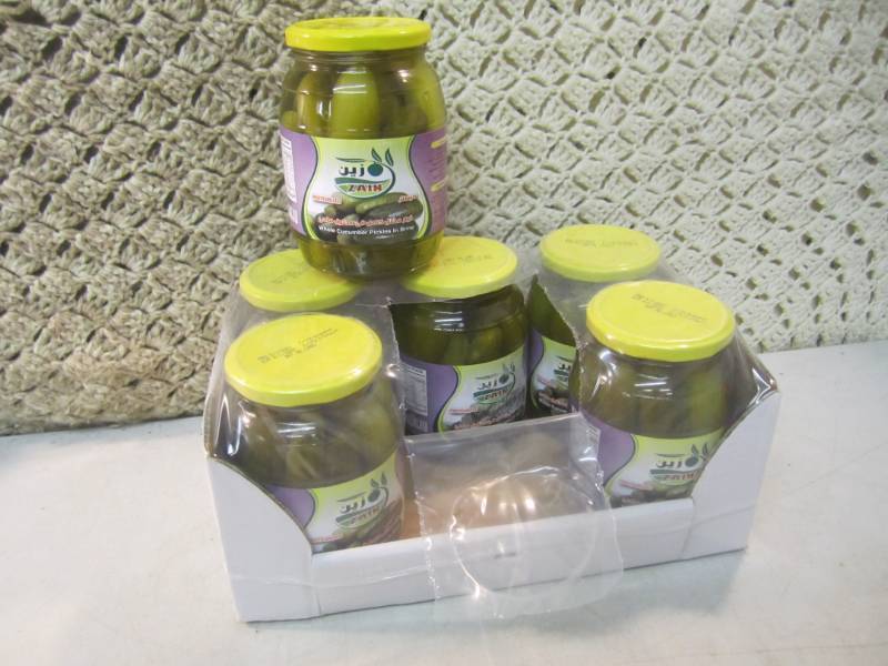 lot 211 image: Case of 6 Jars of Whole Cucumber Pi...