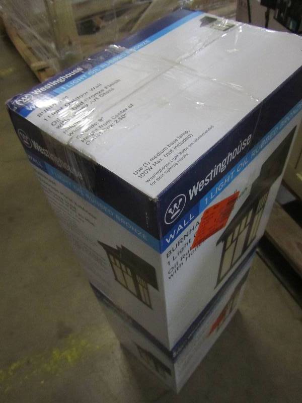 lot 64 image: WESTINGHOUSE BURNHAM WALL-MOUNT 1-LIGHT OUTDOOR LANTERNS