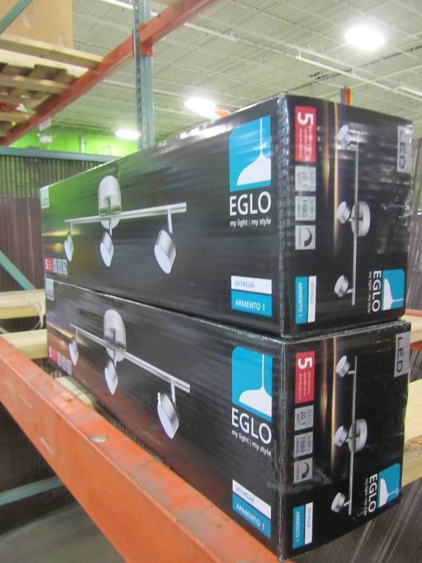 lot 65 image: EGLO ARMENTO 1 LED 3-LIGHT SATIN NICKEL TRACK LIGHTING KITS