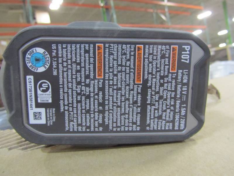 lot 74 image: Ryobi 18-Volt ONE Compact LITHIUM Battery