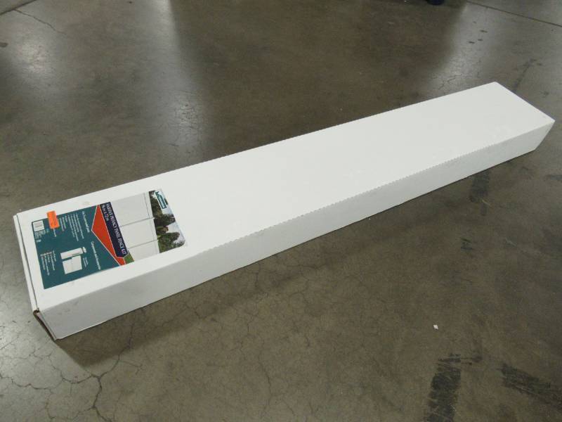lot 150 image: VERANDA 6 FT. H X 8 FT. W FAIRFAX WHITE VINYL PRIVACY FENCE PANEL