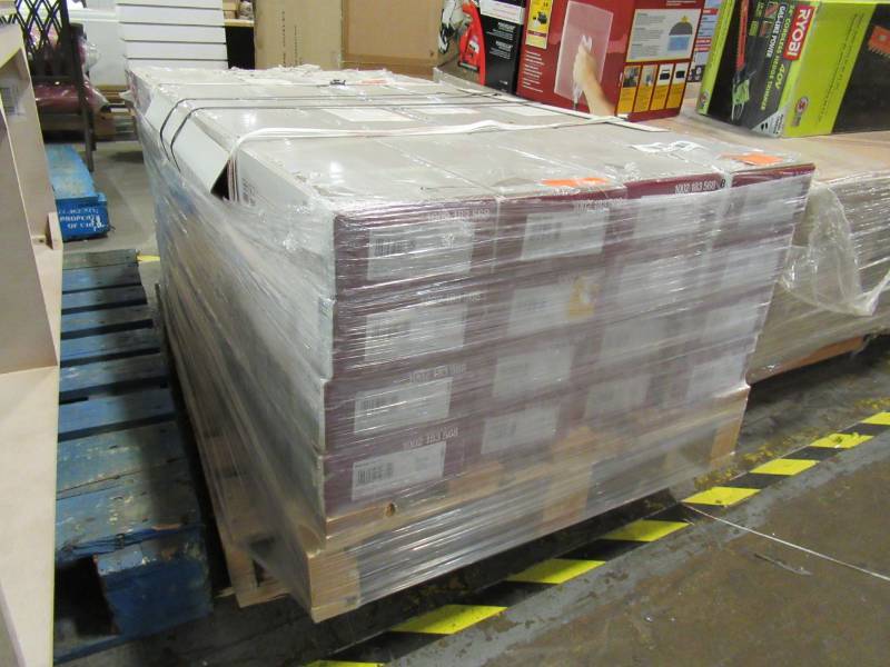 lot 135 image: 16 Cases Home Decorators Collection Rivendale Oak 12 mm T x 6.26 in. W x 54.45 in. L Laminate Flooring (16.57 sq. ft.  case)