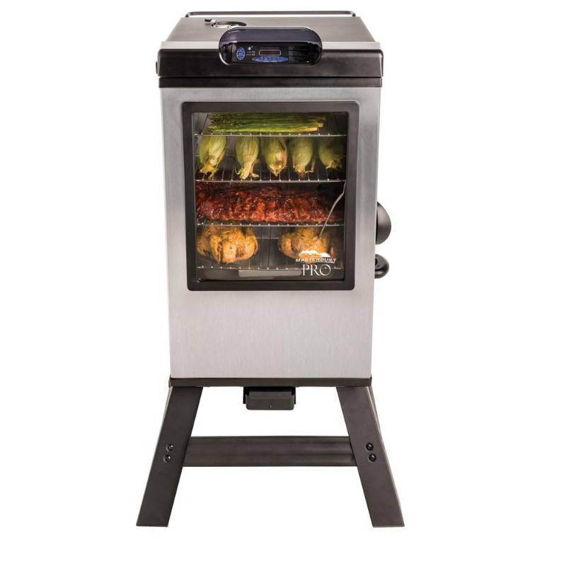 lot 25 image: Masterbuilt Pro 30 in. Bluetooth Smart Digital Electric Smoker with Legs
