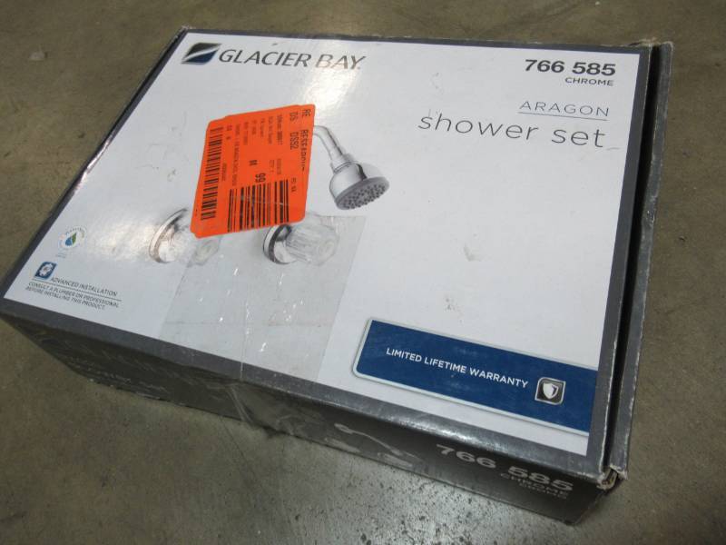 lot 99 image: Glacier Bay Aragon 2-Handle 1-Spray WaterSense Shower Faucet in Chrome (Valve Included)