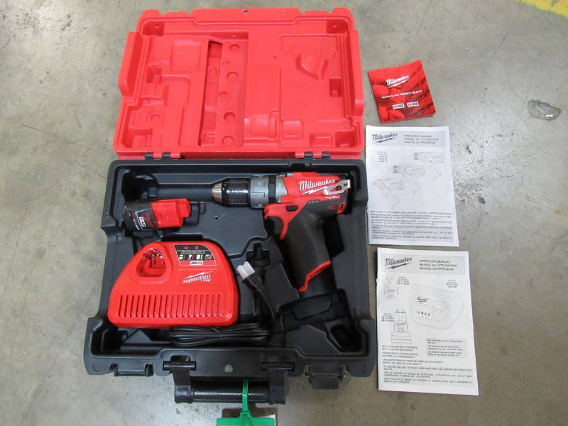 lot 108 image: Milwaukee M12 FUEL 12-Volt Cordless Brushless 12 in. Hammer Drill and Driver Kit