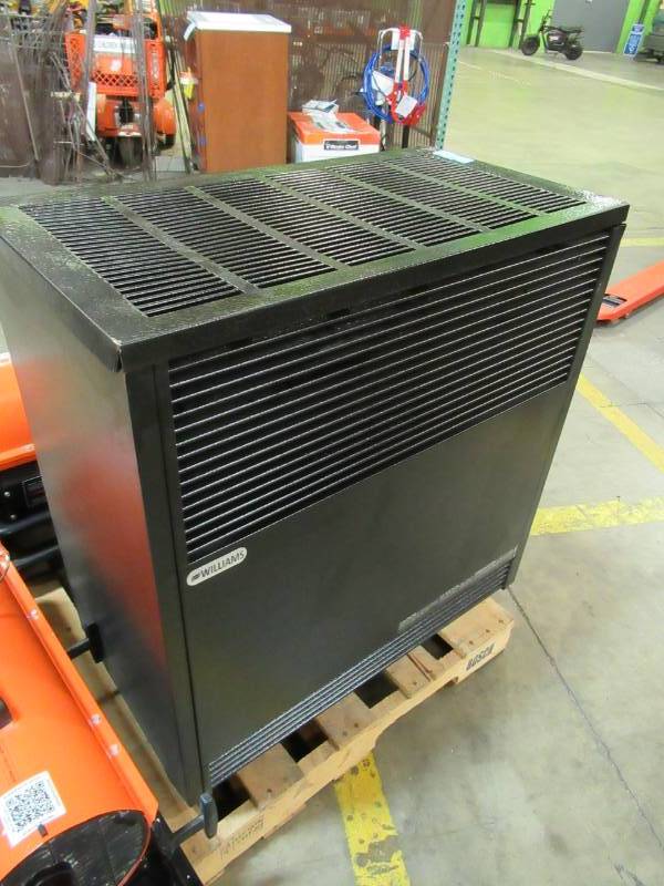 lot 116 image: Williams 50,000 BTUhr Enclosed Front Console Propane Gas Room Heater