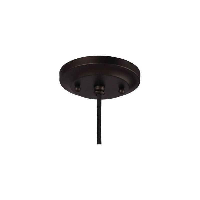 lot 29 image: Huntley 1-Light Oil Rubbed Bronze Pendant