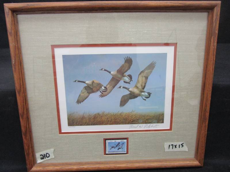 lot 23 image: Geese Waterfowl Stamp 4759989 17 x 15 Numbered and Signed Prints