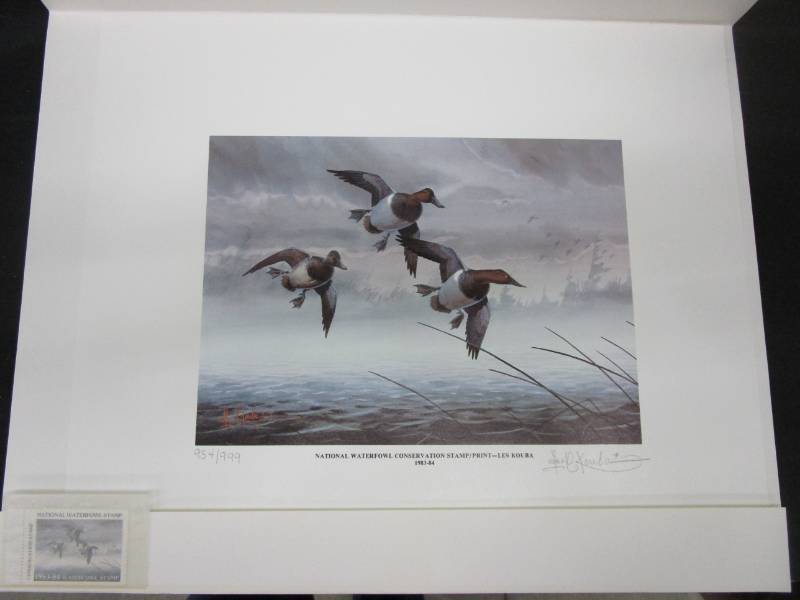 lot 26 image: Les Kouba Numbered and signed unframed print 954999 National Waterfowl Conservation StampPrint