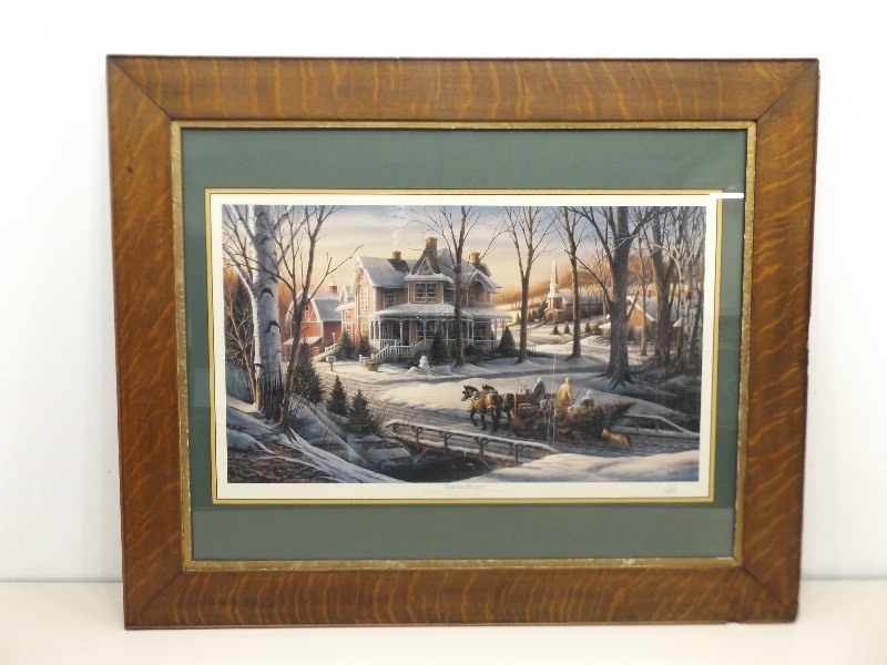 lot 30 image: Framed Pencil Signed Terry Redlin Homeward Bound