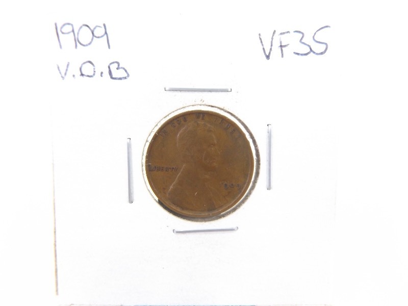 lot 44 image: 1909 V.D.B. Lincoln Cent VF35