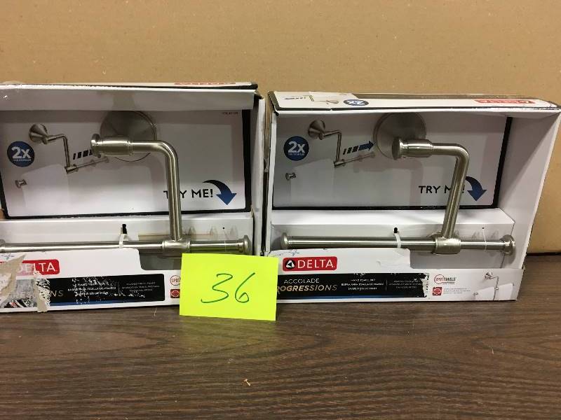 lot 36 image: Lot of 2 Delta Hand Towel Bars new