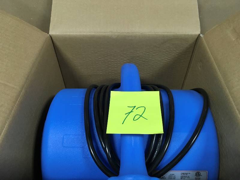 lot 72 image: B-Air Vent VP-25 Compact Air Mover open box in like new condition